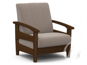Кресло для отдыха Омега (орех лак/CATANIA COCOA) в Татарске - tatarsk.katalogmebeli.com | фото