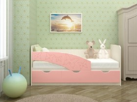 Кровать Бабочки 1,6м (Розовый металлик) в Татарске - tatarsk.katalogmebeli.com | фото