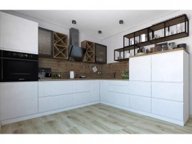 Модульная кухня Бронкс 1,8 м (Кварц) в Татарске - tatarsk.katalogmebeli.com | фото 5